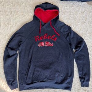 Colosseum Rebels Ole Miss Navy and Red Hoodie